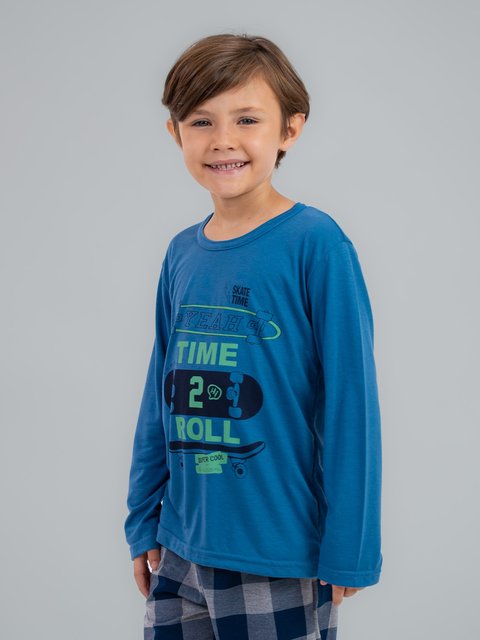 Pijama Infantil Menino de Inverno - Hora do Skate